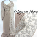 Natural Stone Crinkle Chiffon Fabric - SKU 422