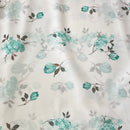 Aqua Mint Floral Crinkle Chiffon Fabric - SKU 482