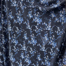Navy Floral Crinkle Chiffon Fabric - SKU 512