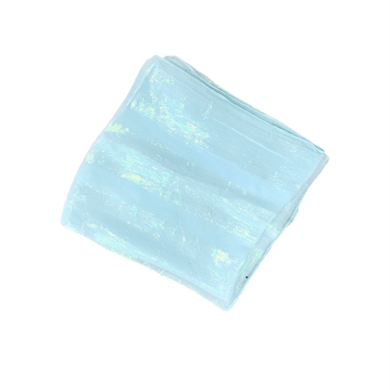 Quench Blue Iridescent Lurex Chiffon Scarf -SKU 318