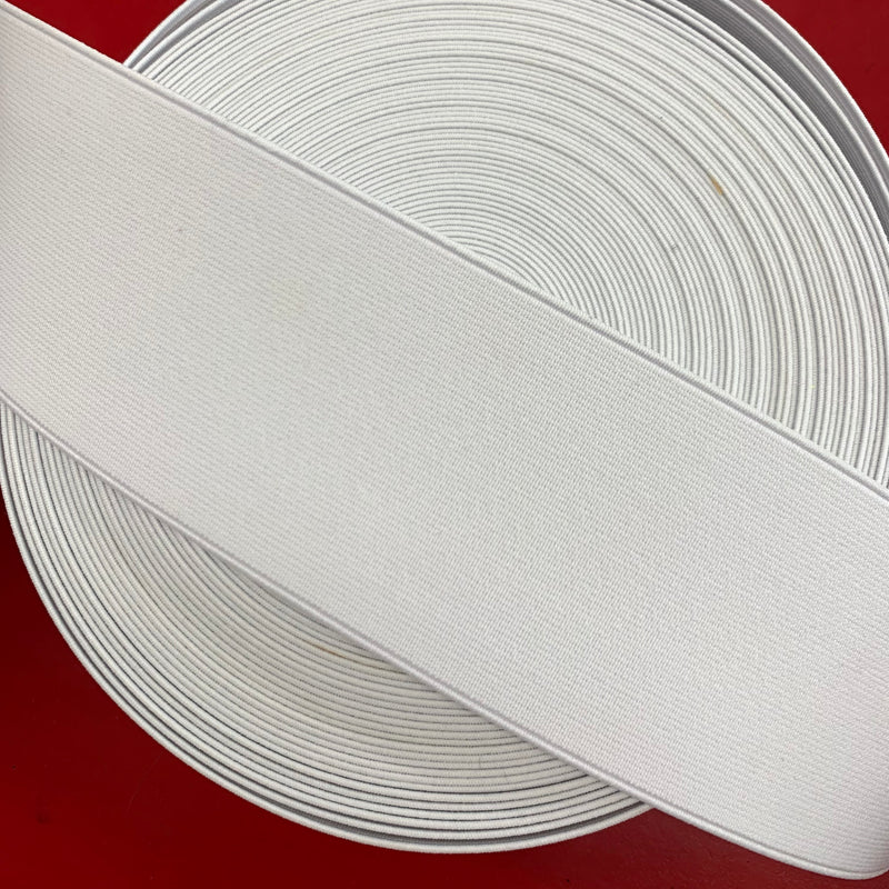 White 2 3/4” Stiff Elastic/Belting - SKU 322-1