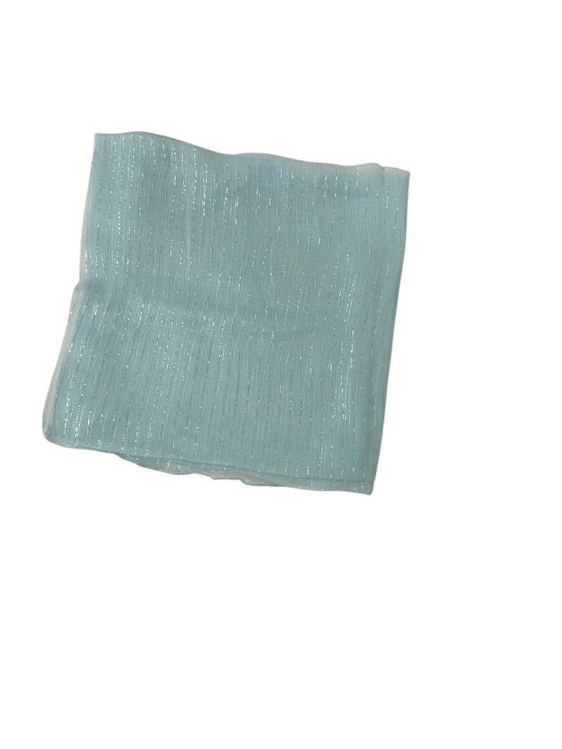 Seabreeze Silver Lurex Chiffon Scarf -SKU 446