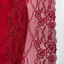 Red w/ Metallic Gold Lace Trim - SKU 418