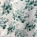 Egyptian Teal Floral Crinkle Chiffon Fabric - SKU 419