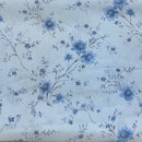 Powder Blue Floral Crinkle Chiffon Fabric - SKU 451