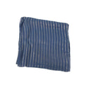 Teal Navy Silver Lurex Chiffon Scarf -SKU 494