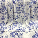 Blue Iris Floral Crinkle Chiffon Fabric - SKU 497