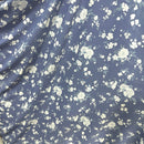 Martin Blue Floral Crinkle Chiffon Fabric - SKU 498