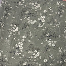 Green Ivy Floral Crinkle Chiffon Fabric - SKU 511