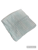 Quench Blue Silver Lurex Chiffon Scarf -SKU 318-01