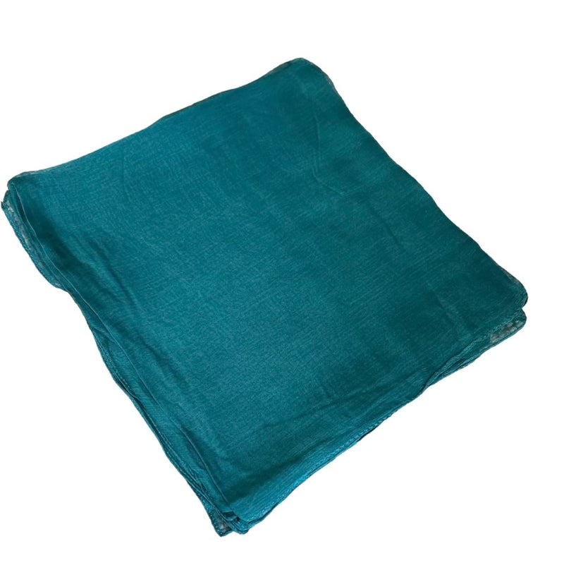 Egyptian Teal Solid Chiffon Scarf - SKU 368