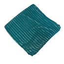 Egyptian Teal Silver Lurex Chiffon Scarf -SKU 368-01