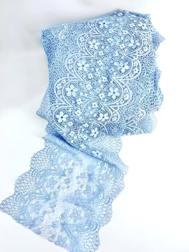 Crystal Blue Lace Trim - SKU 154