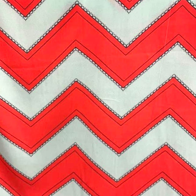 Chevron Print Wool Dobby Fabric - SKU 266