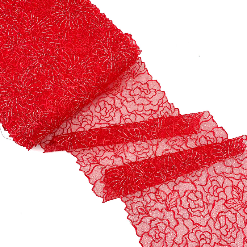 Bright Red Lace Trim - SKU 206