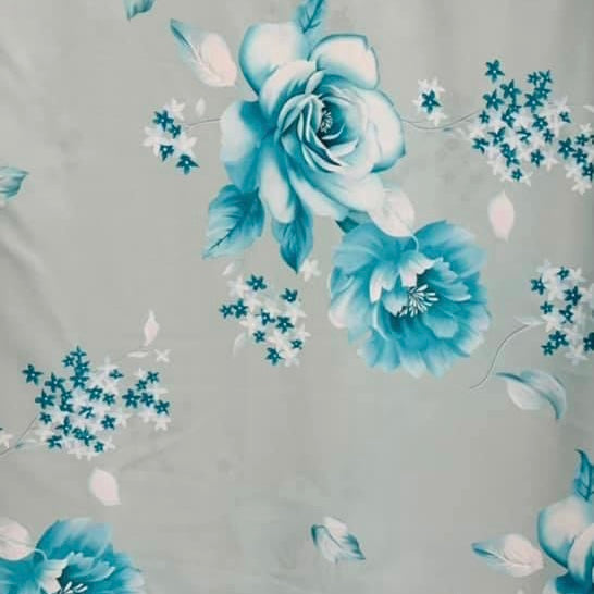 Ether Floral Print Wool Dobby Fabric - SKU 219