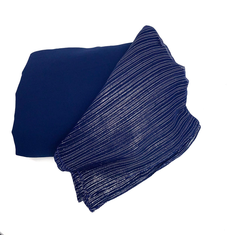 Evening Blue Solid Wool Dobby Fabric - SKU 200