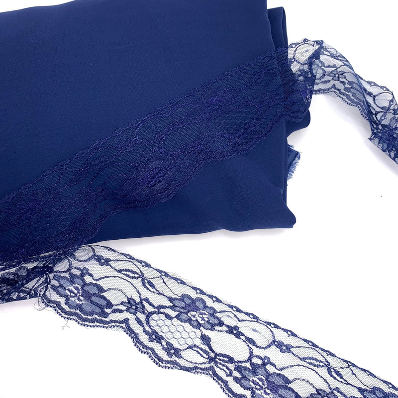 Evening Blue Lace Trim - SKU 194-01