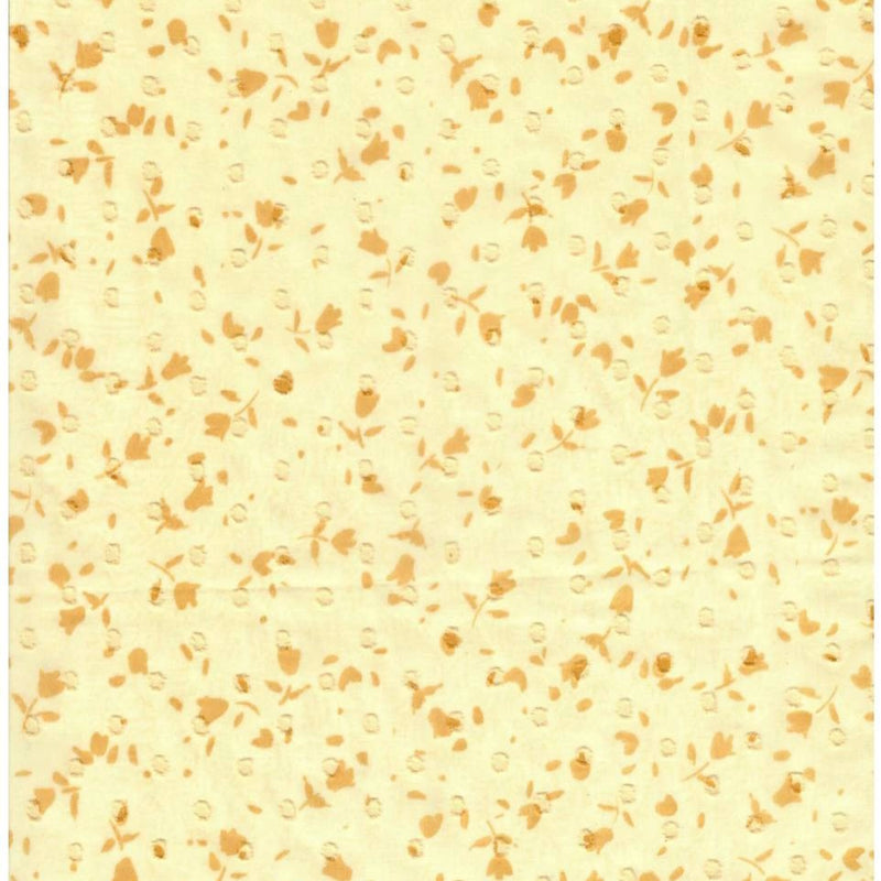 Ditsy Yellow/Amber Floral Chiffon Dot Fabric - SKU 161