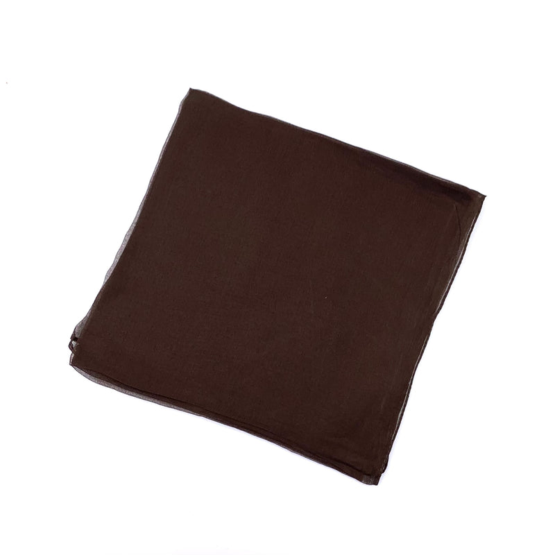 Brown Solid Chiffon Scarf - SKU 238