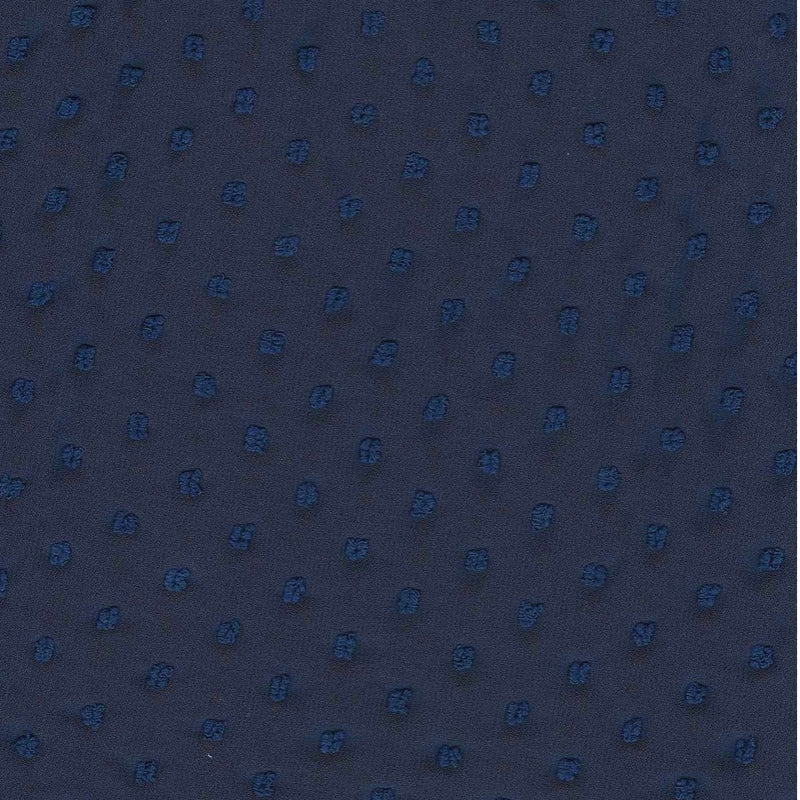 Navy Chiffon Dot Fabric - SKU 213