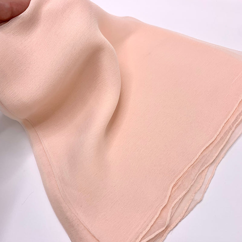 Soft Pink Solid Chiffon Scarf - SKU 235