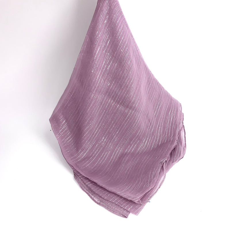 Lilac Silver Lurex Scarf - SKU 162