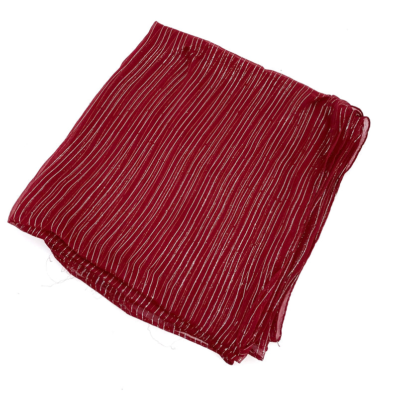 Red Dahlia Silver Lurex Scarf - SKU 182