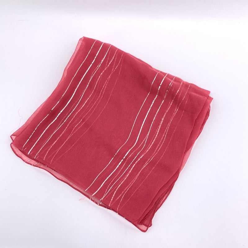 Radish Silver Lurex Chiffon Scarf -SKU 222