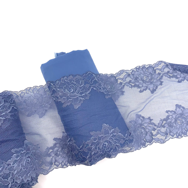 Chambray  Lace Trim - SKU 158-02