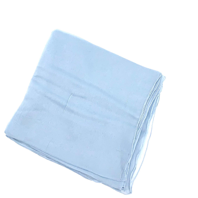 Crystal Blue Solid Chiffon Scarf - SKU 167-02